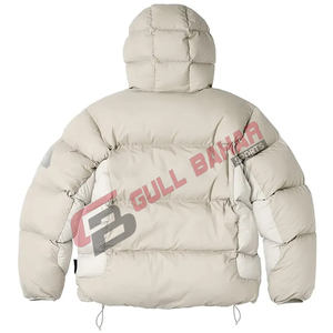 OEM Customized High Street Men's Casual Puffer <b>Jacket</b> Stand Waterproof Windproof Breathable <b>Hooded</b> Padded <b>Soft</b> <b>Shell</b> Winter - Product Image 6