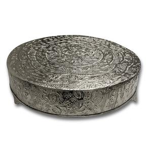 High Quality Round Metal Cake <b>Stand</b> with Attractive Hammered Design New <b>Cupcakes</b> Pastry Platter Display Tabletop Plate - Product Image 6