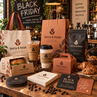 Casquettes de café et fournitures de marquage de café AT PACK pour la Black Friday |   Emballages de café avec logo personnalisé, tasses, sacs et ensembles de marchandises