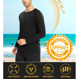 Manches longues respirant imprimé adulte microfibre meilleure qualité ajusté hommes T-Shirt dernière mode fabrication professionnelle - Product Image 2