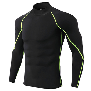 Chemise de sport à manches longues de compression pour hommes Haut d'entraînement respirant avec logo personnalisé UPF50 Anti-UV Rash Guard - Product Image 3