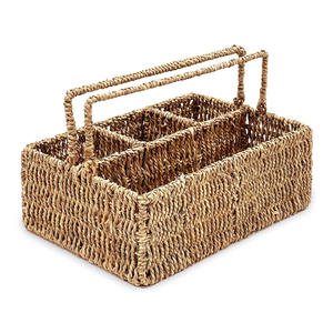 Meilleur prix pour un porte-ustensiles en paille de jonc de mer naturel, vente en gros de porte-couverts en jonc de mer - Product Image 1