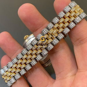 Brillante redondo brillante corte VVS claridad Moissanite diamante Iced Out Hip Hop muñeca Moissanite reloj para hombres - Product Image 3