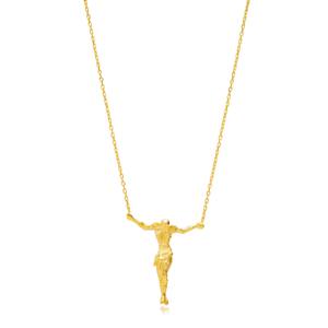 Collar con Colgante de Jesucristo, Diseño Sencillo, Venta al por Mayor, Joyería Turca Hecha a Mano en Plata de Ley 925 - Product Image 1