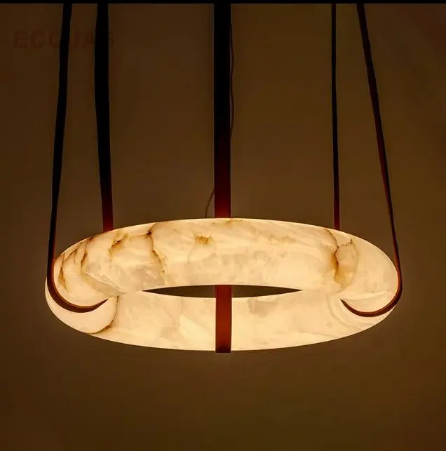 Современная Подвесная лампа из алебастра
