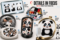 Fabricant de jouets en peluche personnalisés, panda mignon en peluche de 20 cm, OEM ODM pour cadeaux en gros et vente au détail