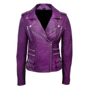 Chaqueta de Cuero Satinado para Mujer, Venta al por Mayor ODM, Cuello Alto, Piel de Oveja, Ideal para Primavera, Diseño OEM Personalizable con Logotipo - Product Image 3