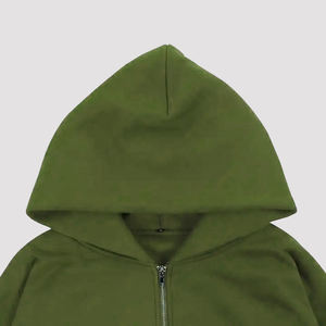 Sweat à capuche double couche en coton personnalisé de haute qualité nouvelle mode Boxy Heavyweight Zip French Terry brodé pour l'automne - Product Image 3