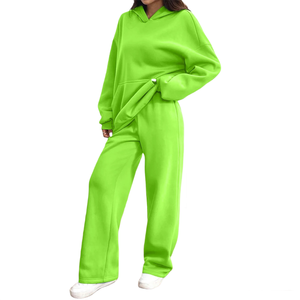 Nuevo Estilo de Chándales Extra Grandes para Mujer con Sudadera Holgada de Hombros Caídos y Pantalones, Ropa Deportiva Informal para Mujer - Product Image 6