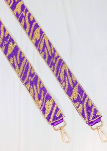 Sangle de sac à main personnalisée avec des perles, sangle d'épaule, sangle de sac à main pour le jour du match avec des crochets dorés amovibles - Product Image 4