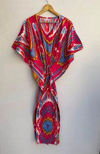 Hermoso Vestido largo de caftán para mujer, vestido de caftán bohemio, Vestido largo de caftán de algodón, vestido hippie - Product Image 6