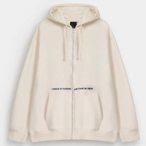 Sweat à capuche décontracté d'hiver 100 % coton de haute qualité, coupe régulière, molleton épais, épaules tombantes, poches, séchage rapide, respirant - Product Image 1