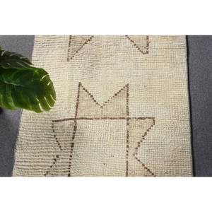 Tapis en Laine Moderne Blanc 2.6 X 10.2ft, Patchwork Turc, Rectangle, Support en Latex, Décor de Salle à Manger, Épaisseur Moyenne Eco - Product Image 5