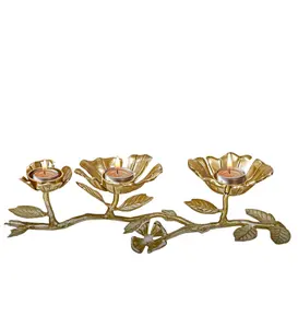 ブランチティーライトキャンドルホルダーの花完璧な卓上の傑作は、どんな家やテーブルの装飾にも美しさとスタイルをもたらします
