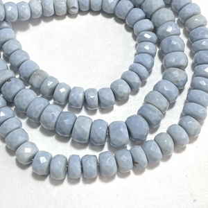 Cuentas de forma de Rondelle facetadas de ópalo azul, cuentas de piedras preciosas de ópalo natural de 7-8MM para la fabricación de joyas - Product Image 3