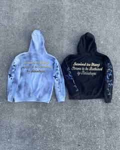 Conjunto Deportivo Informal de Invierno con Pedrería Personalizado Unisex, Dos Piezas, Ropa Deportiva, Fábrica OEM, 100% Algodón, Lujo Brillante, Moda - Product Image 3