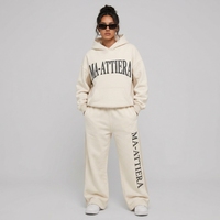 Ensemble de survêtement pour femme en polaire brodé avec fermeture éclair, sweat-shirt oversize et pantalon large, style streetwear décontracté, deux pièces