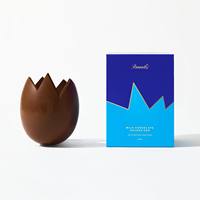Pochettes personnalisées haut de gamme en mylar et en plastique transparent avec un design unique vert et or pour les bouteilles de chocolat au lait, de lait d'avoine et de piment