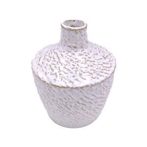 Modern Chic <b>White</b> Ceramic Bud <b>Vase</b> Textured Elegance <b>Floor</b> Decoration Porcelain <b>Vase</b> - Product Image 1