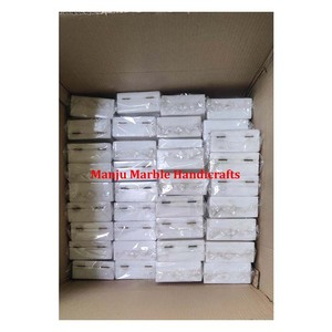 Caja de incrustaciones de mármol de diseño famoso pulido hecho a mano único con el mejor diseño experto indio, caja temática de incrustaciones de trabajo de fregona para regalos - Product Image 4