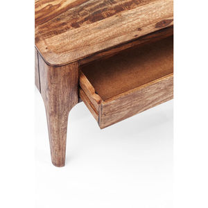 Table de chevet simple moderne et solide avec tiroir spacieux et élégant Grain de bois naturel Assemblage robuste pour chambre à coucher Appartements Hôtels - Product Image 3