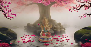 Laiton Shakyamuni bouddha Statue Sculpture bouddhiste guérison Relaxation Figurine à la main Art déco décoration de la maison accessoires - Product Image 4