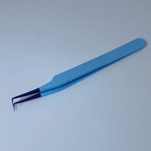 Pince à cils avec logo personnalisé en gros avec pointe en fibre d'acier inoxydable pince à épiler d'extension de marque privée - Product Image 3