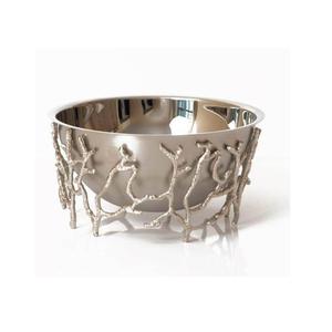 Tazón de tuerca de latón de acero inoxidable moderno de alta tendencia, ecológico, fácil de limpiar, plato de fruta de grado alimenticio para comedor, fiesta, servicio en casa - Product Image 2