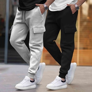 กางเกงคาร์โก้ผู้ชายไซส์ S-4XL กางเกงวอร์มทรงหลวมมีเชือกผูกเอวพร้อมกระเป๋า กางเกงขายาวทรงตรงสำหรับเล่นกีฬาและวิ่งจ๊อกกิ้ง - Product Image 1