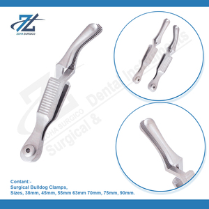 S-Hopkins, 48mm, abrazaderas de Bulldog curvadas de acero inoxidable, juego de instrumentos de fuente de alimentación Manual, instrumentos de base quirúrgica de Pakistán - Product Image 3