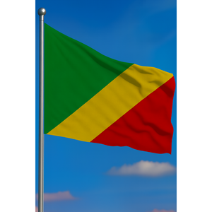 Custom Republic Congo Outdoor <b>Flag</b> Digital Printing Satin Silk Materials Aluminum <b>Pole</b> Custom Logo Pennant Style Automotive Use - Product Image 3