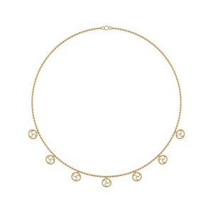 สร้อยคอโรสโกลด์14K/18K ประดับเพชรธรรมชาติหินสีเขียวมรกตเครื่องประดับชั้นดีสำหรับงานแต่งงานของขวัญ - Product Image 2