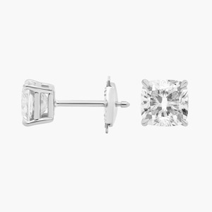 Boucles d'oreilles clous en diamant de laboratoire taille oreiller, 2,00 carats, en or massif 14 carats, cadeau d'anniversaire de mariage - Product Image 4