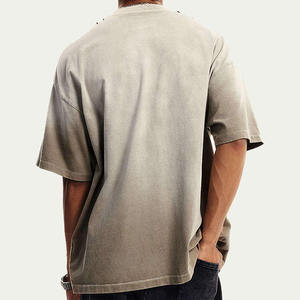 Camisetas de Hombre con Lavado Ácido, 100% Algodón, Cuello Redondo, Hombros Caídos, Secado Rápido, Diseño Único, MOQ Bajo - Product Image 3