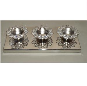 Support de bougie en cristal perlé, finition brillante, centre de table artisanal, bougeoir à votive à prix abordable - Product Image 5