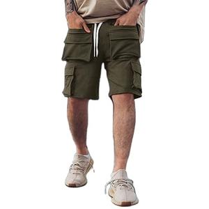 Pantalones cortos Cargo de algodón de alta calidad para hombres para la moda de verano Pantalones cortos casuales con múltiples bolsillos con patrón sólido - Product Image 3