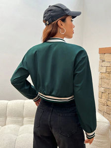 Varsity <b>Jackets</b> for Ladies With Custom <b>Embroidery</b> / New Casual Design Women Comfortable Letterman <b>Jackets</b> for Ladies - Product Image 2