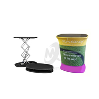Table de comptoir pop-up portable imprimée sur mesure et facile à installer pour la publicité intérieure et extérieure Promotion Comptoir Bureau