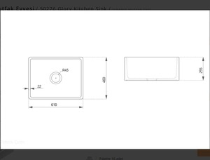 Fregadero de Cocina Cuadrado de Cerámica Moderna Turca, de un Solo Tazón, para Uso Comercial, Superficie Pulida, Instalación con Frente de Protección, un Orificio - Product Image 2