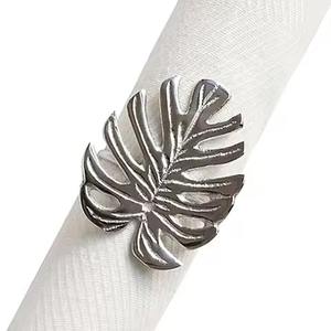 Anillos de Servilleta de Aluminio con Diseño de Hojas Doradas para Decoración de Mesa de Bodas y Fiestas, Ecológicos y Duraderos - Product Image 6