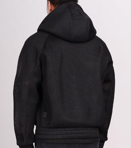 Vente en gros Vestes pour hommes coupe-vent confortables et souples en maille respirante personnalisées avec fermeture éclair complète Doublure en toile Sherpa Style décontracté Hiver devant - Product Image 2