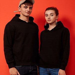 Sweat-shirt à capuche en molleton pour homme, couleur unie, style Harajuku, manches longues, décontracté, ample, avec poche, Hip Hop, sport - Product Image 5