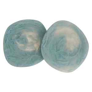 Ocean Inspired Wooden square <b>Coasters</b> Handmade with <b>Blue</b> Wave Design Durable Reusable for Coastal Home Decor Modern Dining Setup - Product Image 4