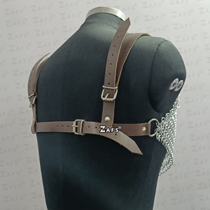 Venta al por mayor fantasía Medieval Top Cosplay Ren Fair traje hecho a mano aluminio Butted Ring Chainmail sujetador pulido armadura técnica - Product Image 3