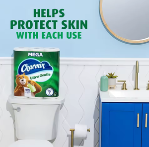 New Ultra Gentle 2 Ply Fluff <b>Pulp</b> Toilet Tissue Dye Free Embossed 24 Mega Rolls (96 Regular Rolls) Factory Sealed Ready Ship - Product Image 5