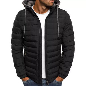 Chaqueta Acolchada Ligera Personalizada al por Mayor para Hombre, Cuello Alto, Invierno, Cálida, a la Moda, de Lona de Alta Calidad - Product Image 6