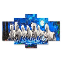 Grand ensemble décoratif de 5 peintures murales en MDF imprimées numériquement pour la maison, le bureau, l'hôtel et le salon.