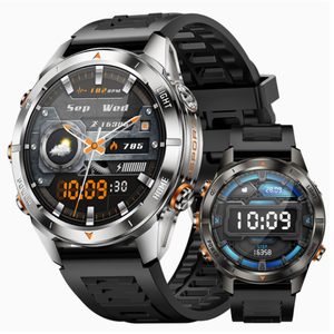 Montre connectée sportive KT80, écran AMOLED 1,46 pouce, étanche IP68, écran tactile, tracker d'activité unisexe avec lampe torche et appel SOS - Product Image 1