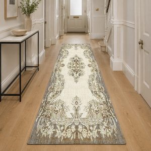 <b>RUGS</b> DEPOT LXDP-0616 Wholesale Terracotta Gold Minimalist Designer Digital Printed Machine Washable Chenille Area <b>Rug</b> <b>Non</b> <b>Slip</b> - Product Image 5