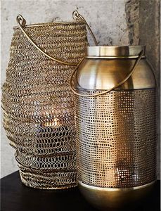 Antique Metal Vintage Moroccan <b>Lantern</b> Oval Shape Khaki Finish Home Decor Hanging Candle <b>Lantern</b> - Product Image 2